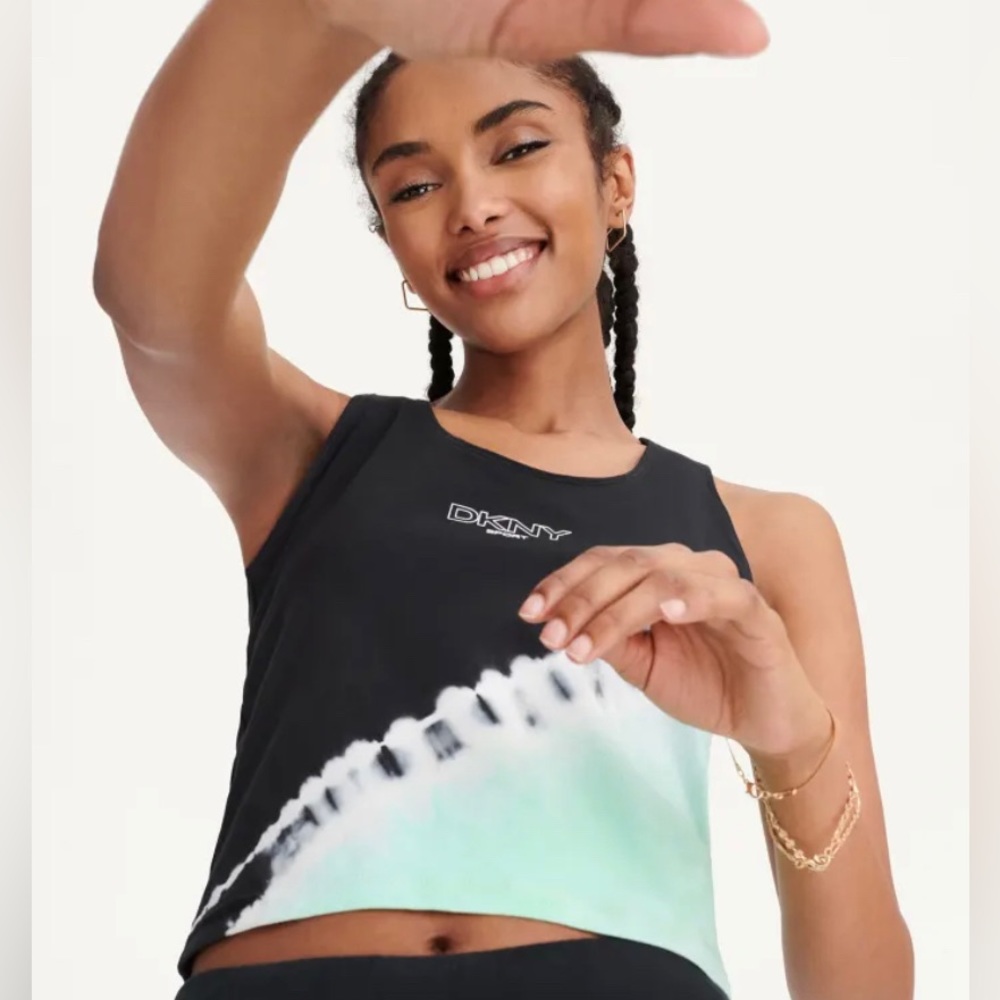DKNY Sport Tie-Dye Cropped Tank Top